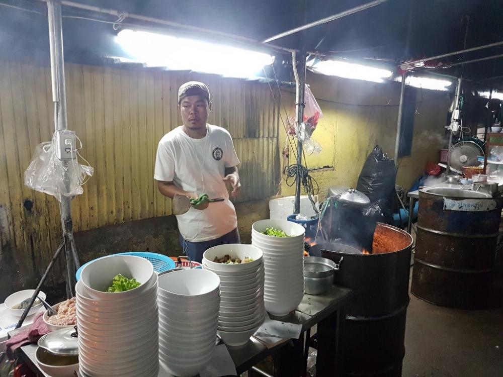 Bangkok has many cooking schools and food tours available and we have done both.  This time it was a night time tour by Tuk Tuk.  This restaurant was named #1 in the city for a rice noodle-egg dish  whose name I a cannot remember.   